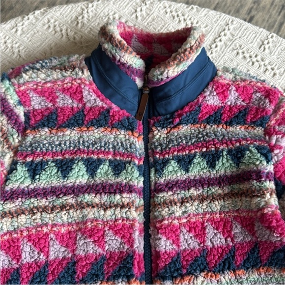 Colorful Geometric Kids Fleece Jacket - Picture 4 of 10